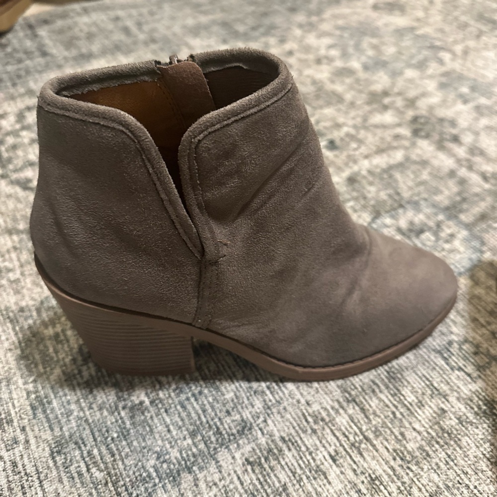 Gray booties